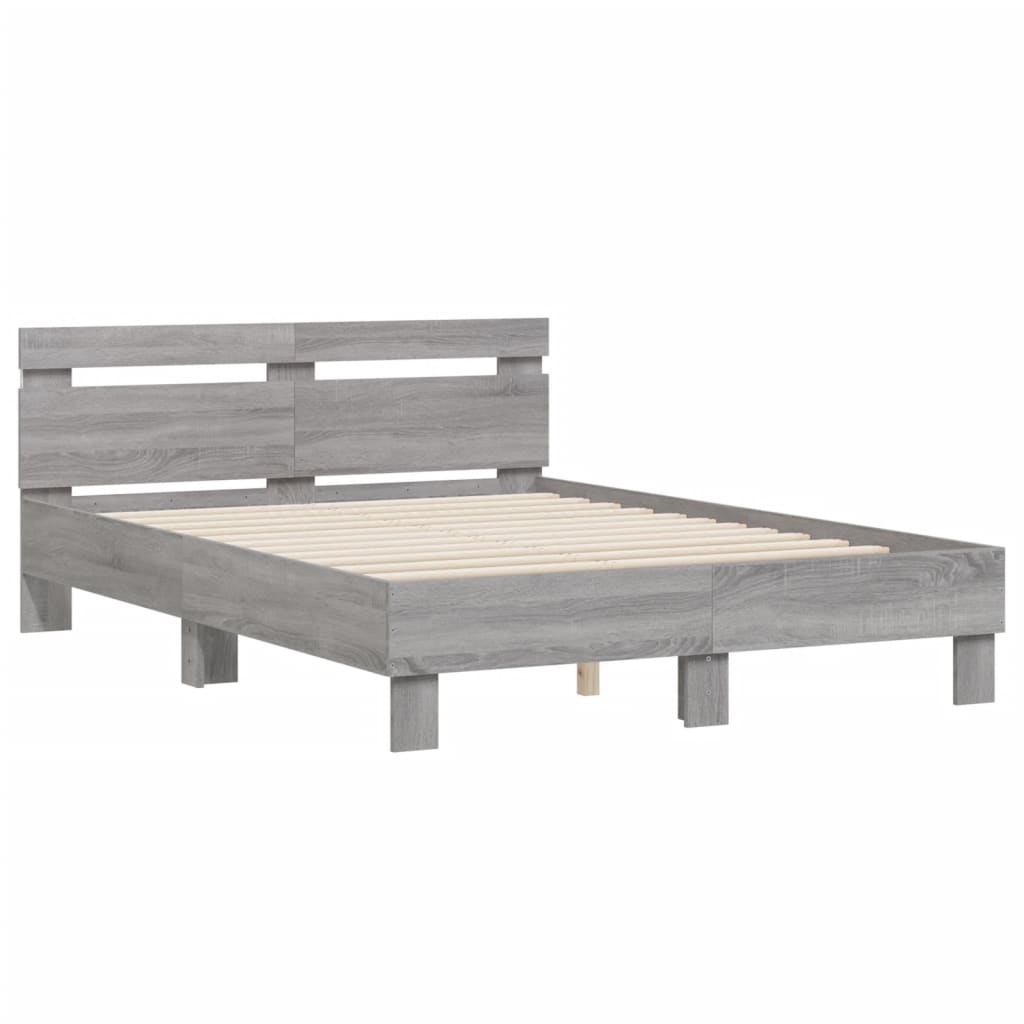 Cadre de lit avec LED sans matelas sonoma gris 120x190 cm - XIOS