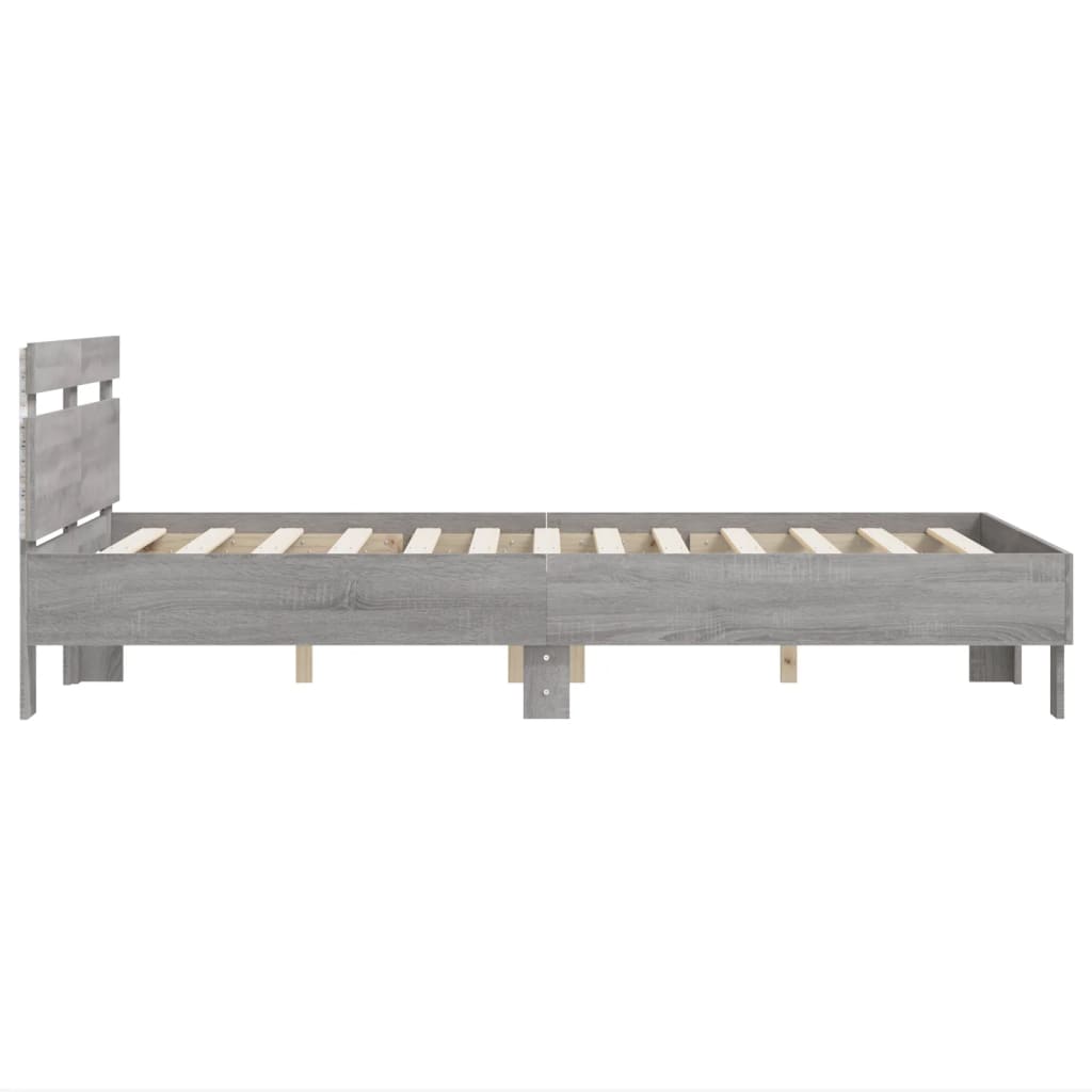 Cadre de lit avec LED sans matelas sonoma gris 120x190 cm - XIOS