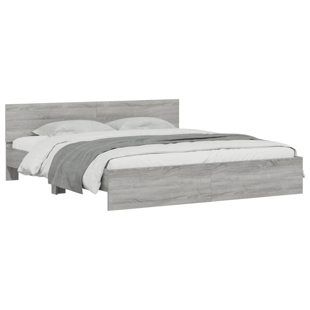 Cadre de lit avec LED sans matelas sonoma gris 180x200 cm - XIOS