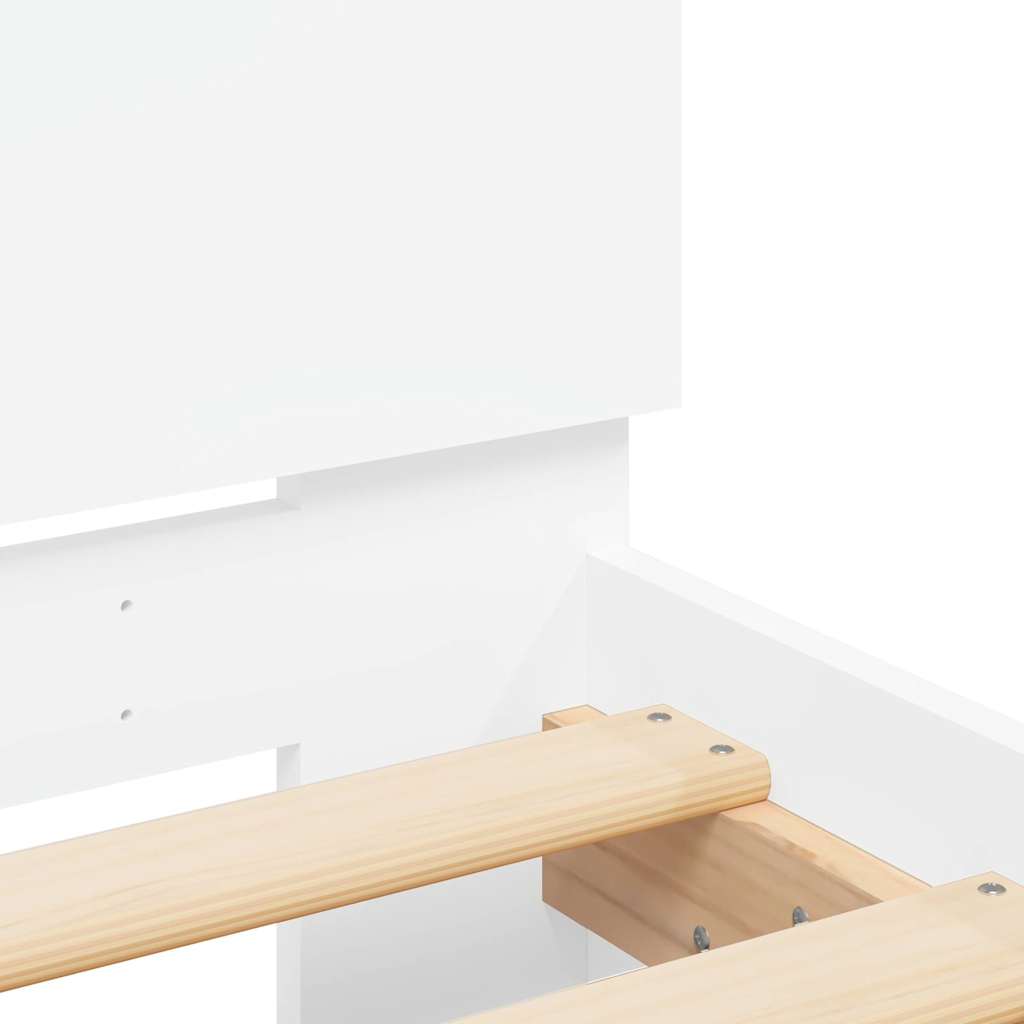 Cadre de lit avec tête de lit et LED blanc 120x190 cm - XIOS