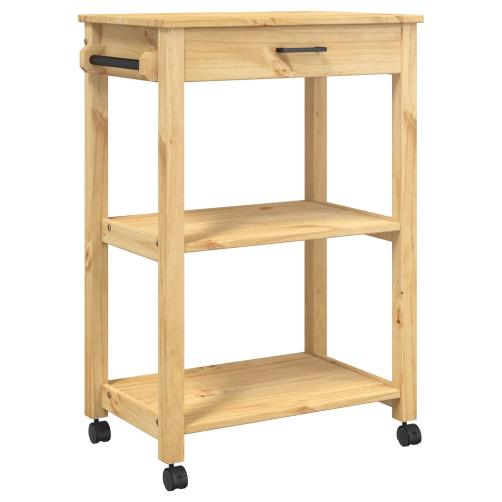 Chariot de cuisine MONZA 60x40x90 cm bois massif de pin - XIOS