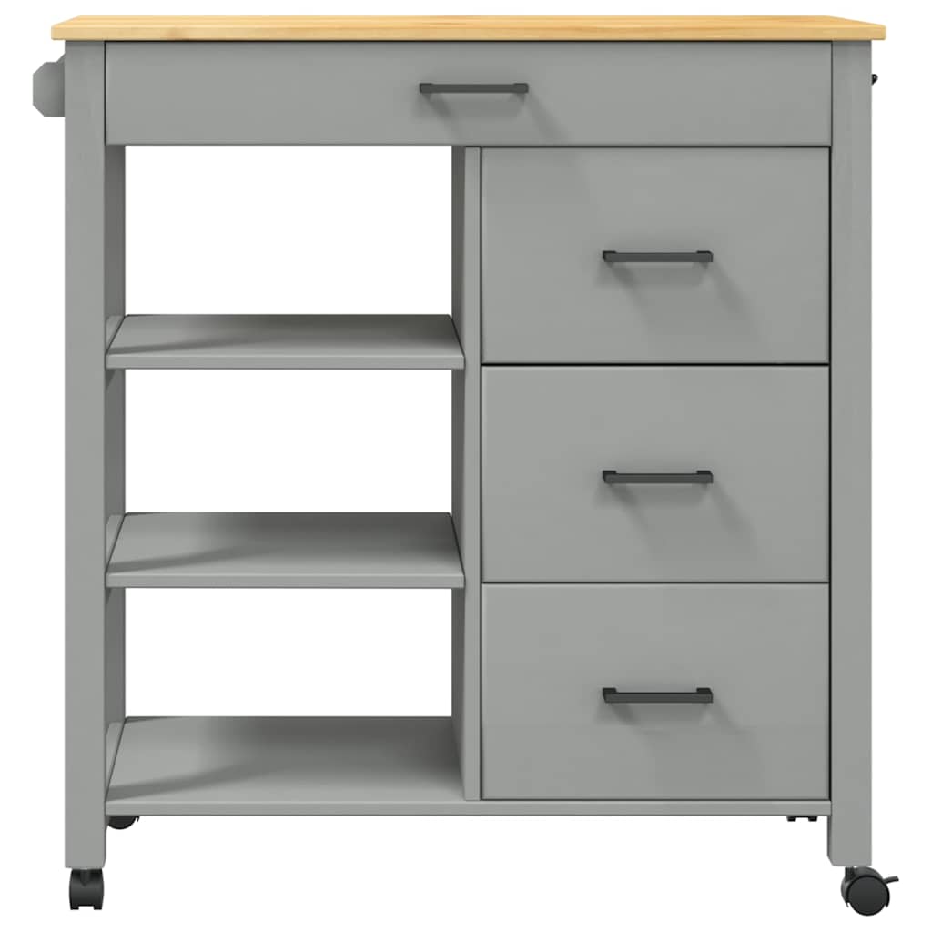 Chariot de cuisine MONZA 84x40x88,5 cm bois massif de pin - XIOS