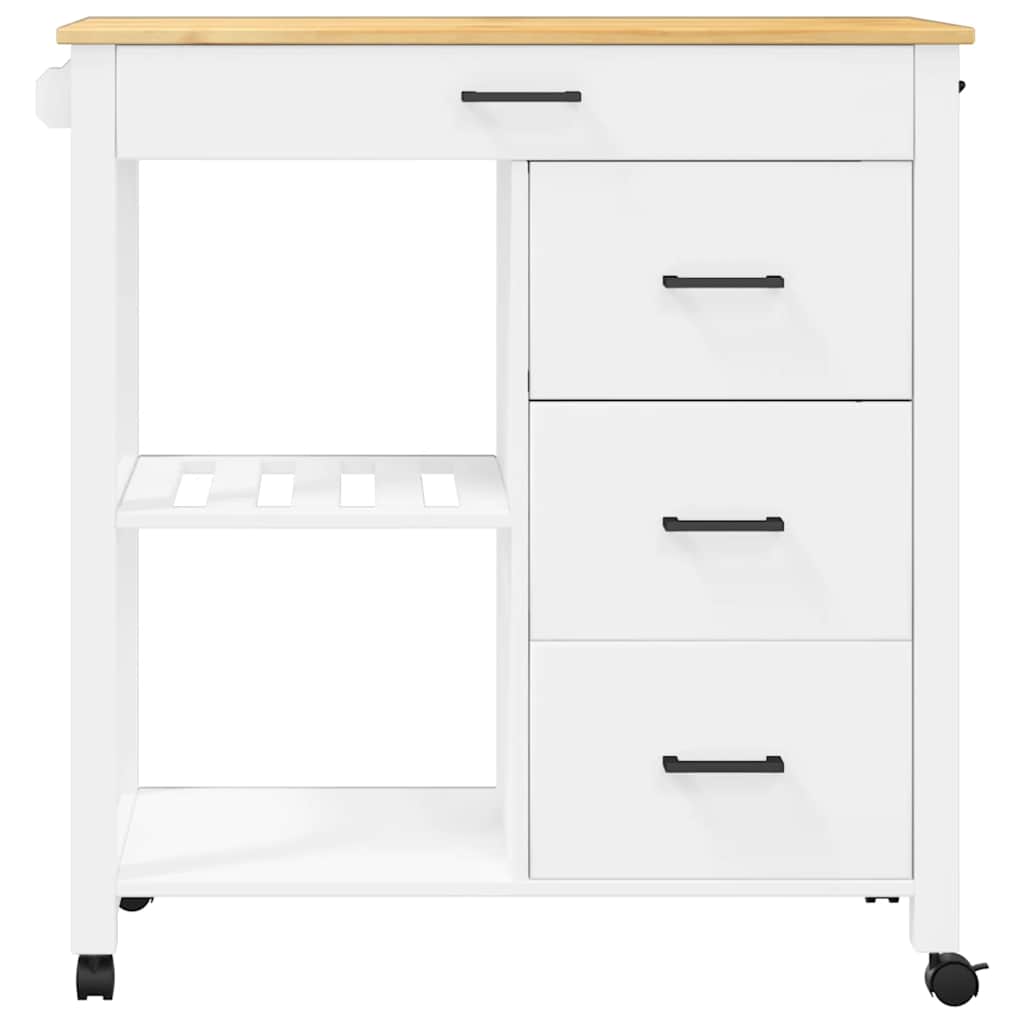 Chariot de cuisine MONZA 84x40x88,5 cm bois massif de pin - XIOS