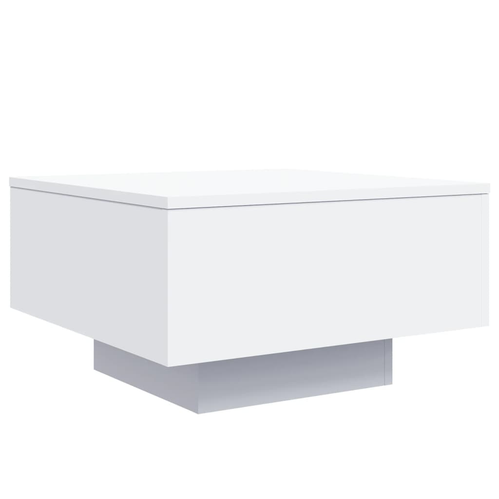 Table basse blanc 55x55x31 cm bois d'ingénierie - XIOS