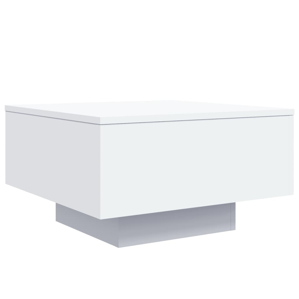 Table basse blanc 55x55x31 cm bois d'ingénierie - XIOS