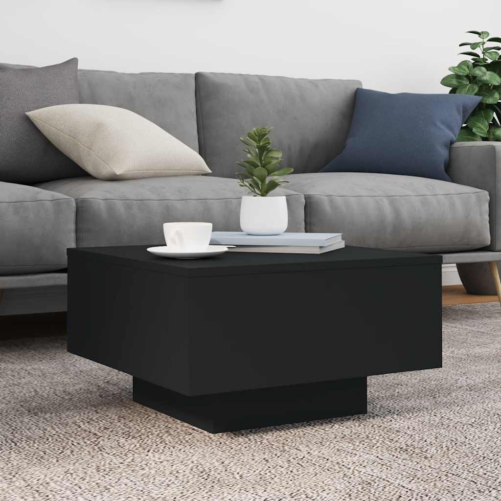Table basse noir 55x55x31 cm bois d'ingénierie - XIOS