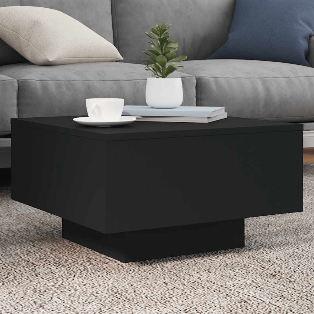 Table basse noir 55x55x31 cm bois d'ingénierie - XIOS