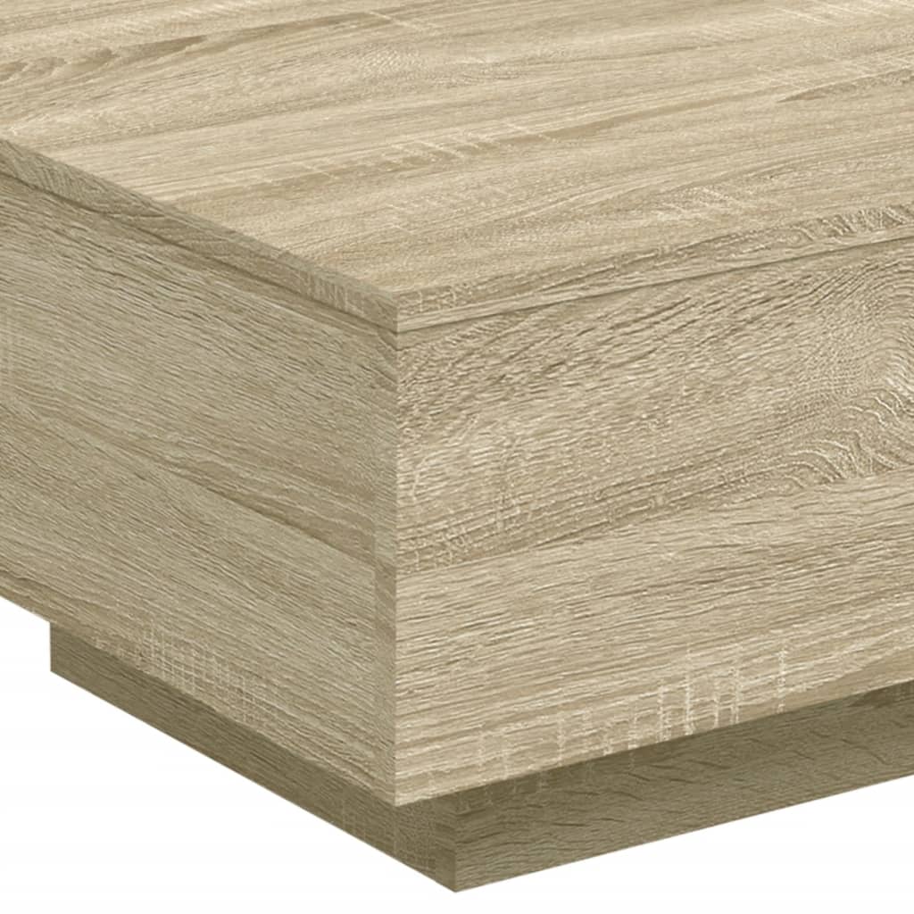 Table basse chêne sonoma 55x55x31 cm bois d'ingénierie - XIOS