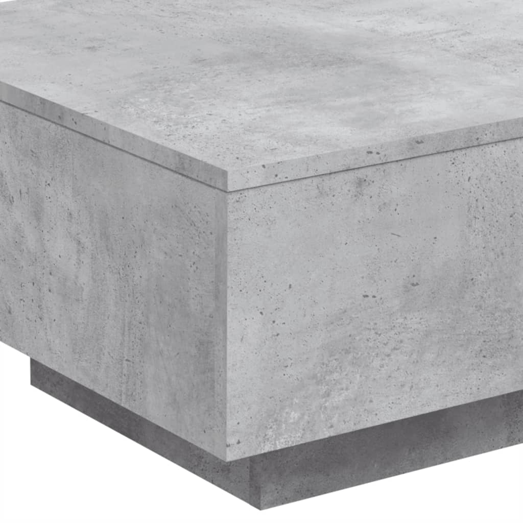 Table basse gris béton 55x55x31 cm bois d'ingénierie - XIOS