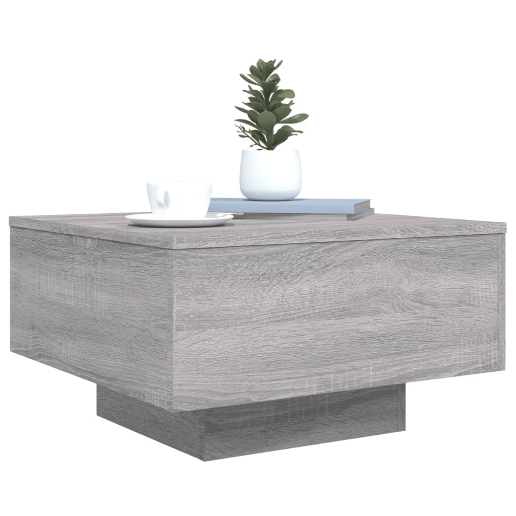 Table basse sonoma gris 55x55x31 cm bois d'ingénierie - XIOS