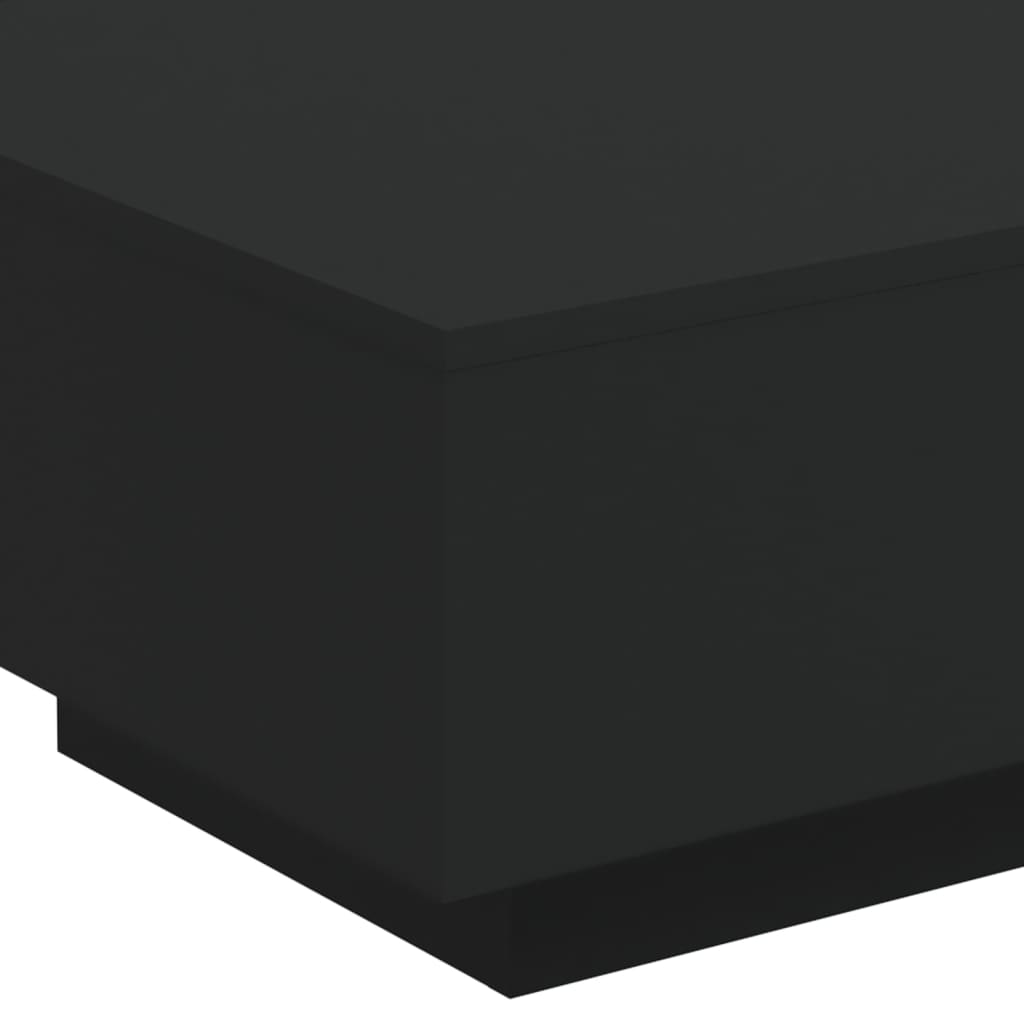 Table basse avec lumières LED noir 55x55x31 cm - XIOS