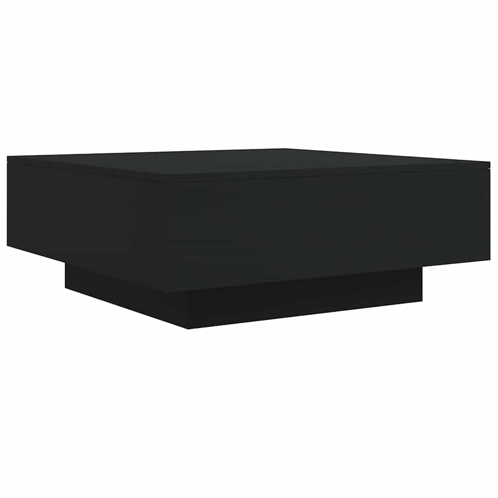 Table basse noir 80x80x31 cm bois d'ingénierie - XIOS