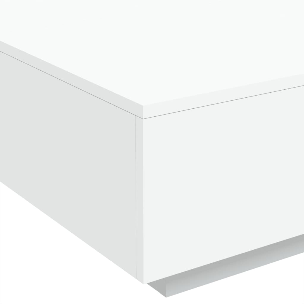Table basse avec lumières LED blanc 80x80x31 cm - XIOS