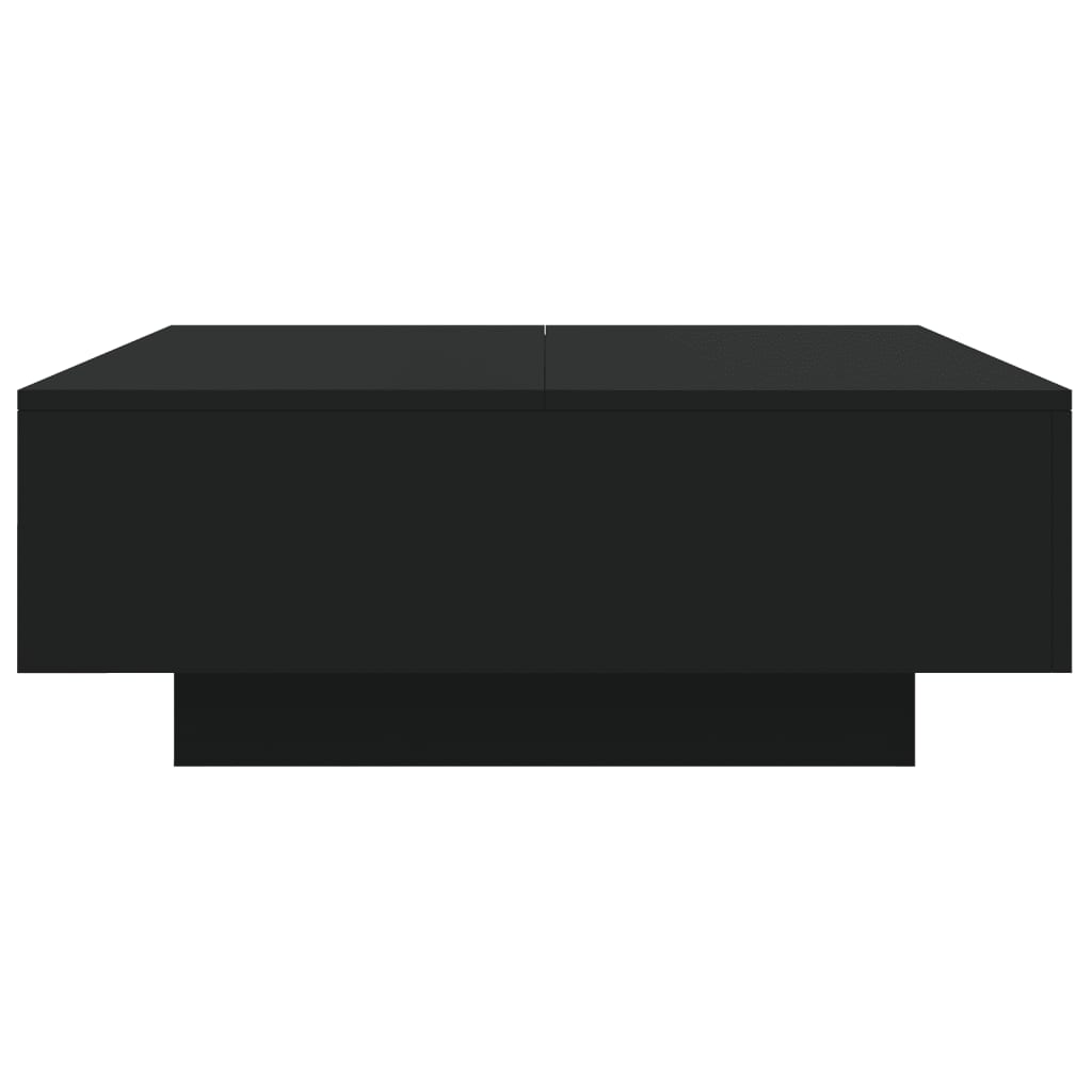 Table basse avec lumières LED noir 80x80x31 cm - XIOS