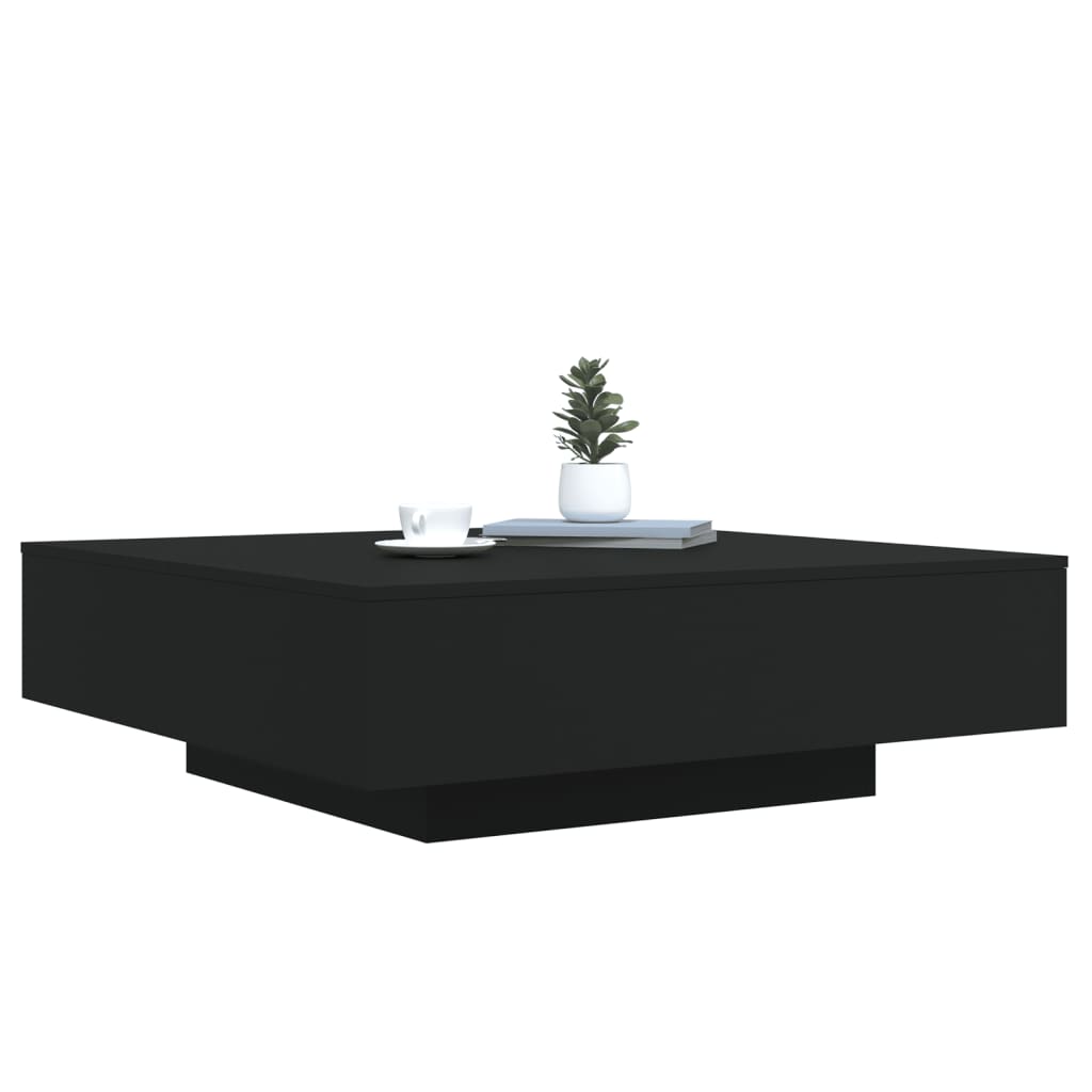 Table basse noir 100x100x31 cm bois d'ingénierie - XIOS