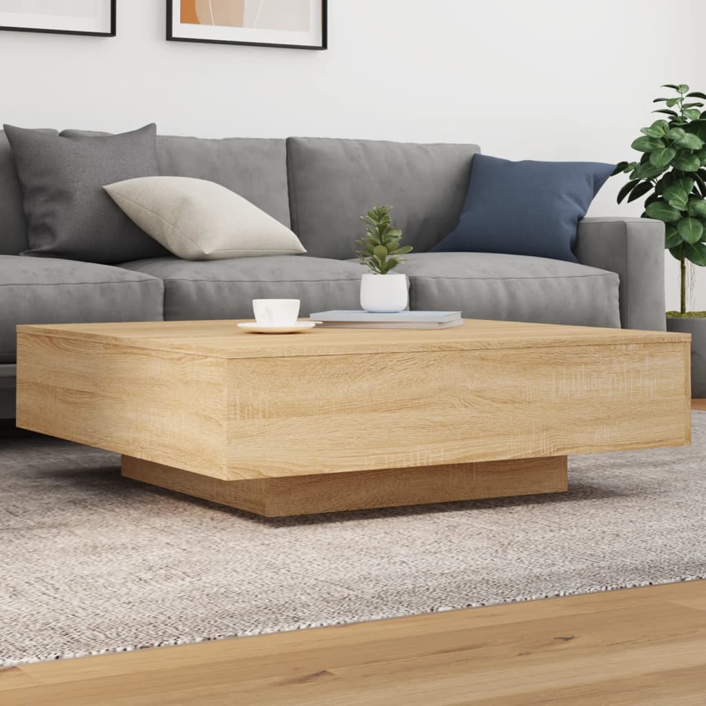 Table basse chêne sonoma 100x100x31 cm bois d'ingénierie Tables basses vidaXL