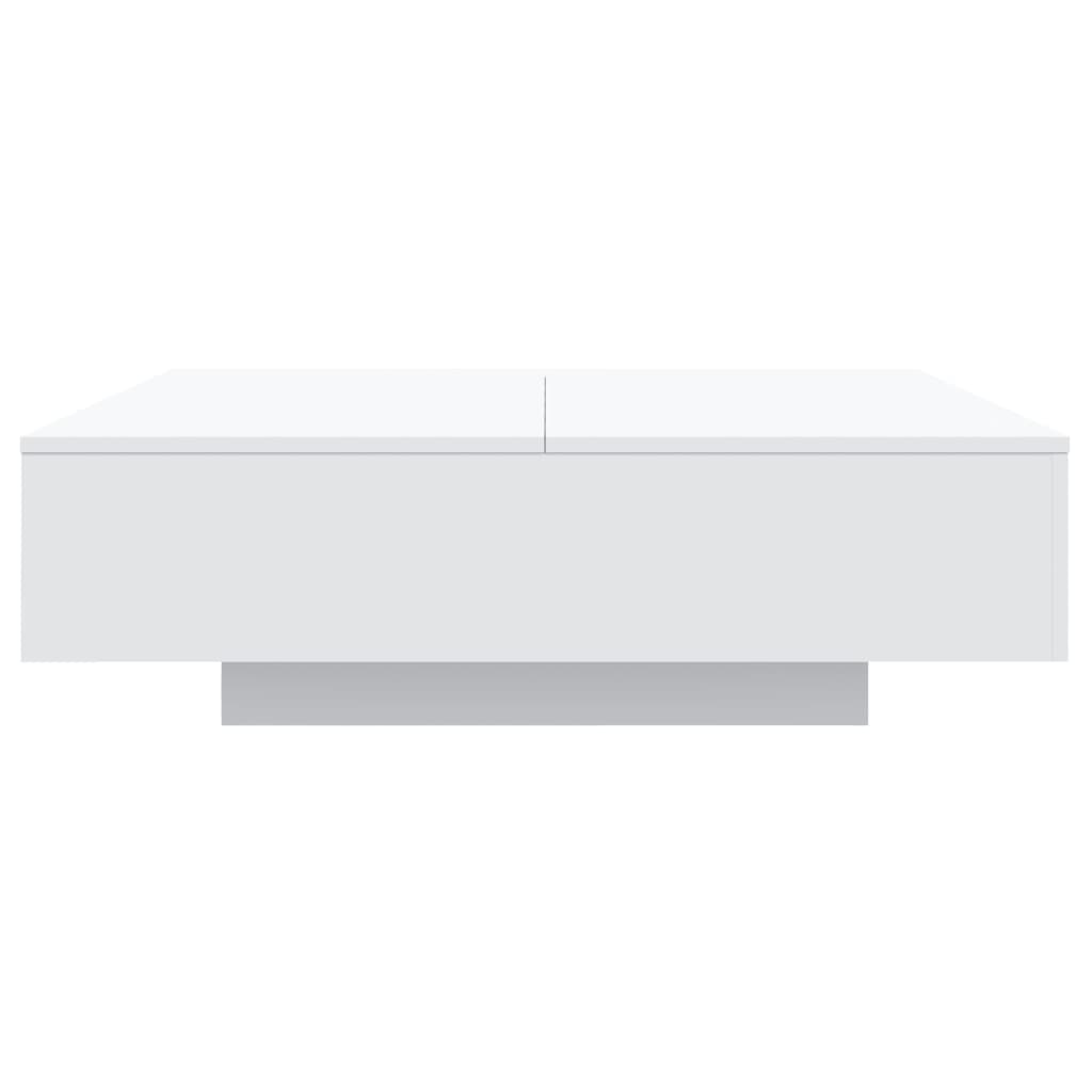 Table basse avec lumières LED blanc 100x100x31 cm - XIOS