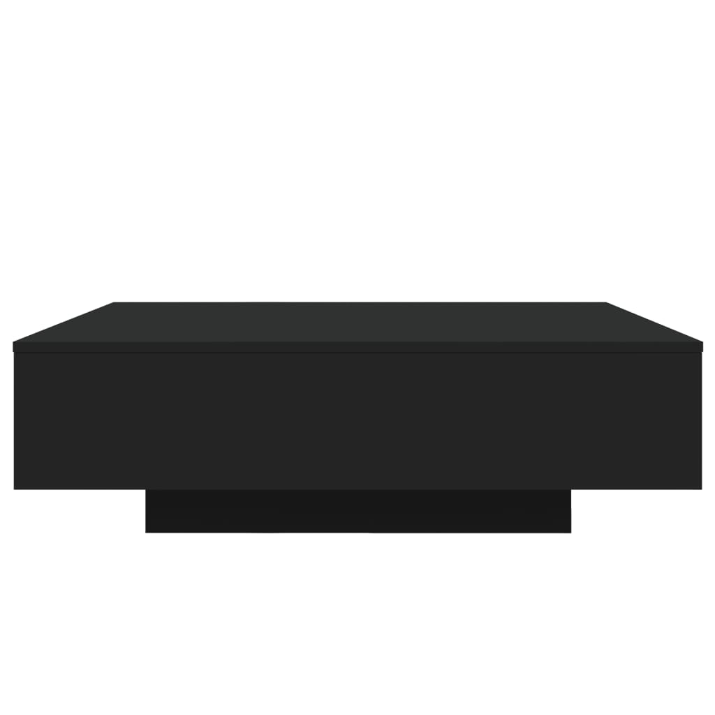 Table basse avec lumières LED noir 100x100x31 cm - XIOS