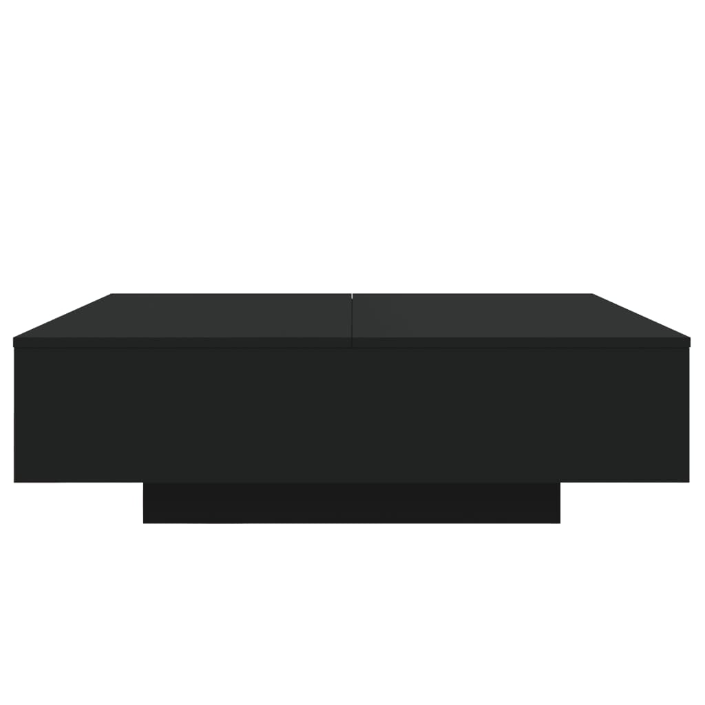 Table basse avec lumières LED noir 100x100x31 cm - XIOS