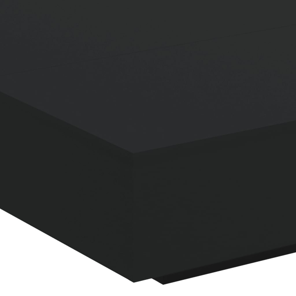 Table basse avec lumières LED noir 100x100x31 cm - XIOS
