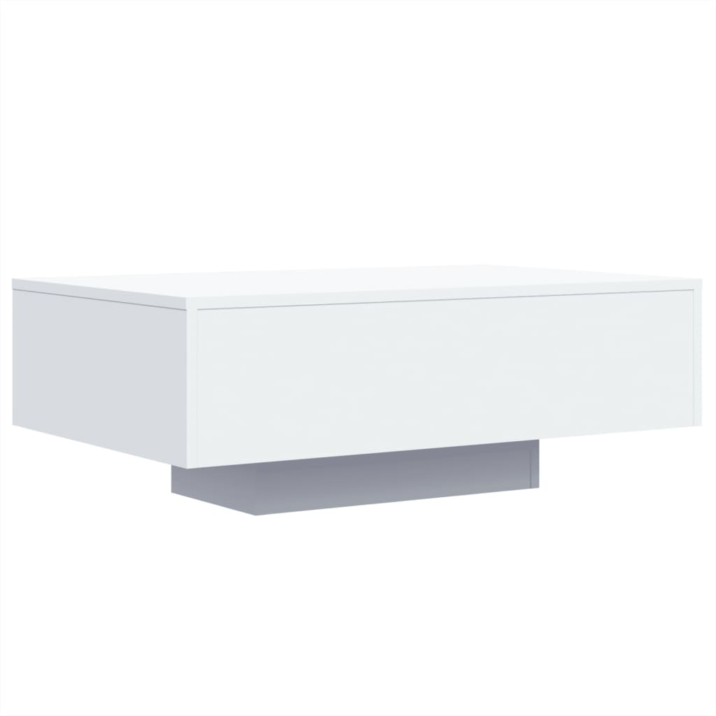 Table basse avec lumières LED blanc 85x55x31 cm - XIOS