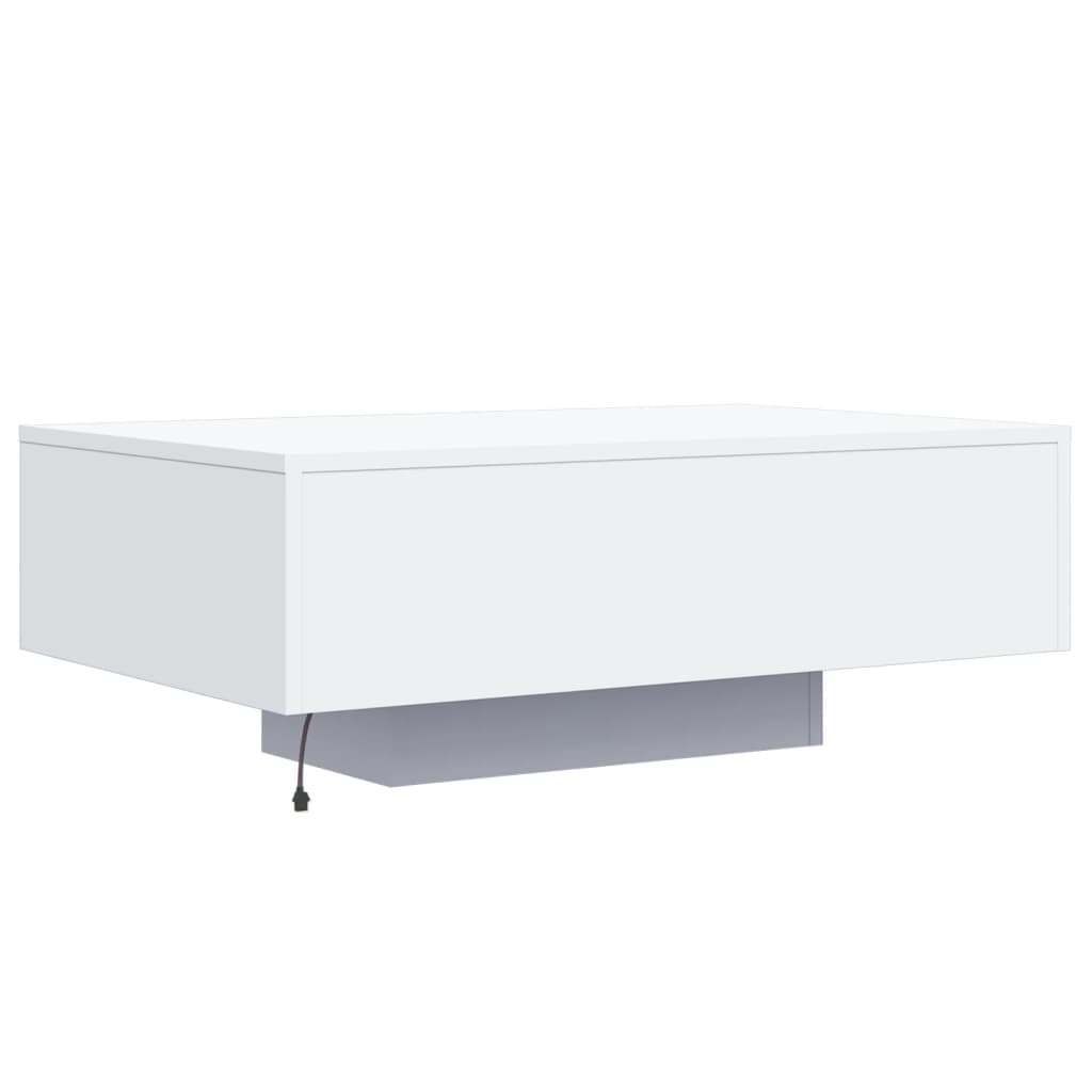 Table basse avec lumières LED blanc 85x55x31 cm - XIOS