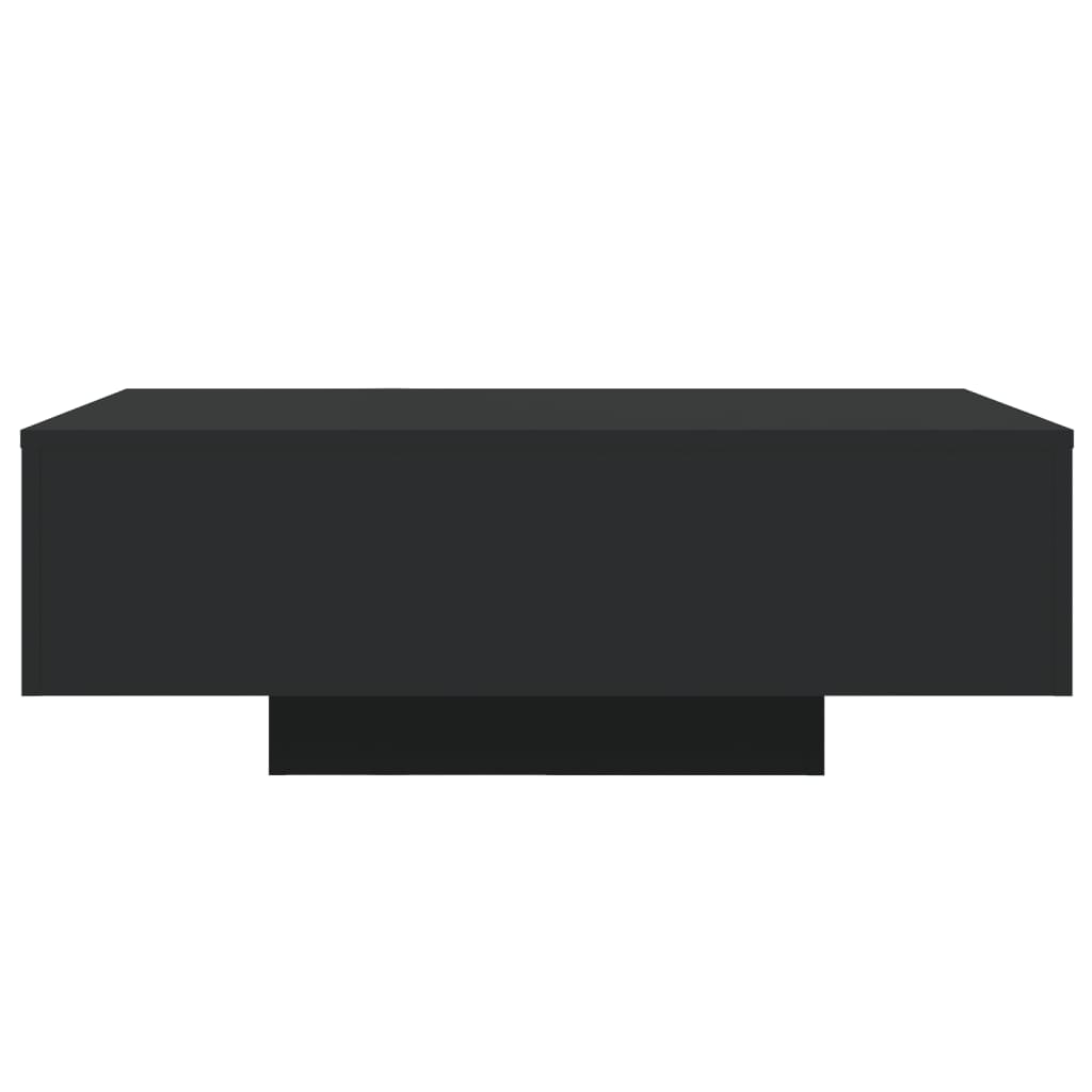 Table basse avec lumières LED noir 85x55x31 cm - XIOS