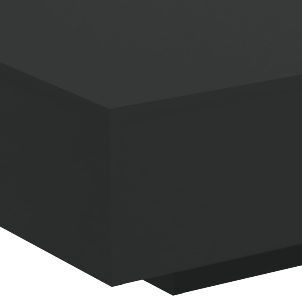 Table basse avec lumières LED noir 85x55x31 cm - XIOS
