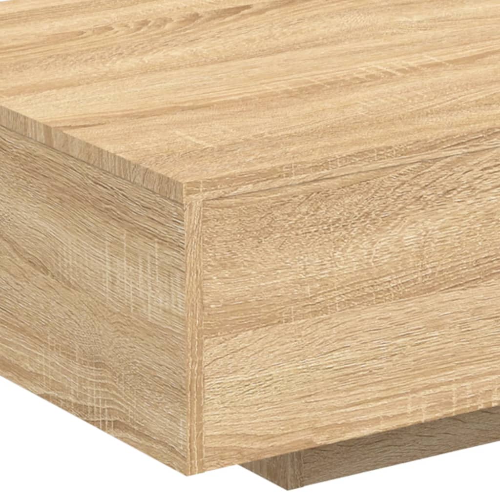 Table basse avec lumières LED chêne sonoma 85x55x31 cm - XIOS