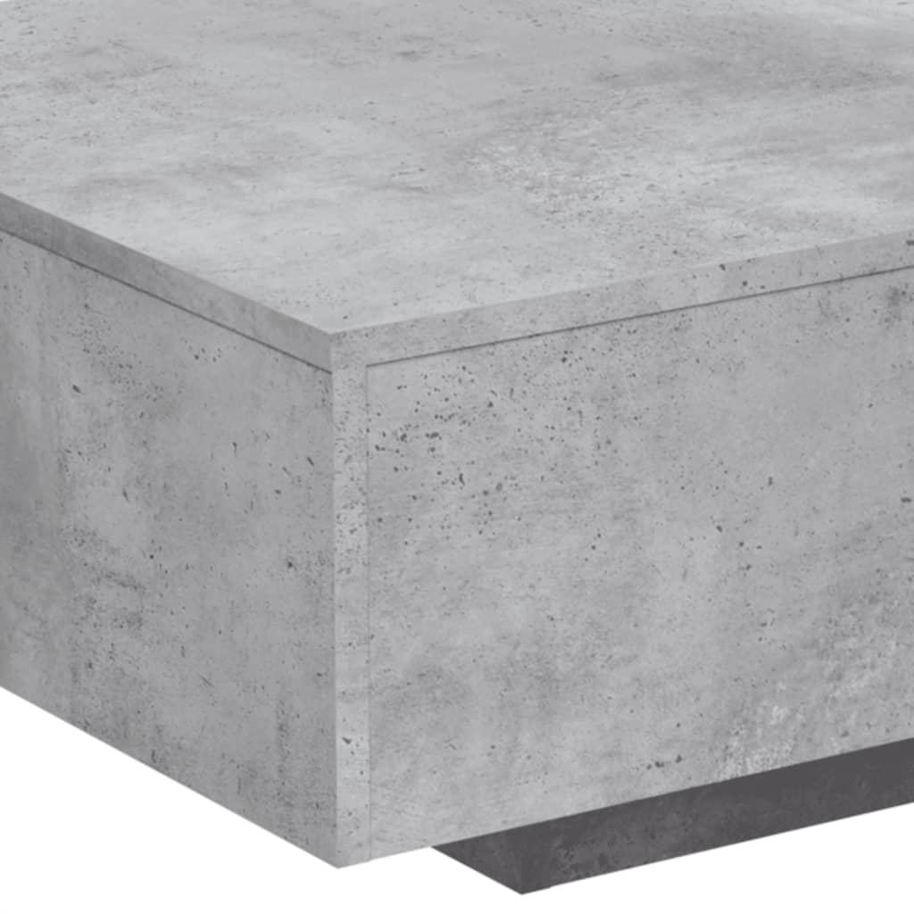 Table basse avec lumières LED gris béton 85x55x31 cm - XIOS