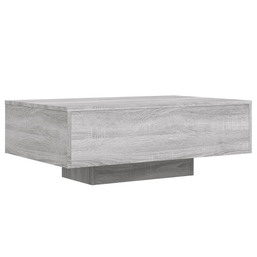 Table basse avec lumières LED sonoma gris 85x55x31 cm - XIOS