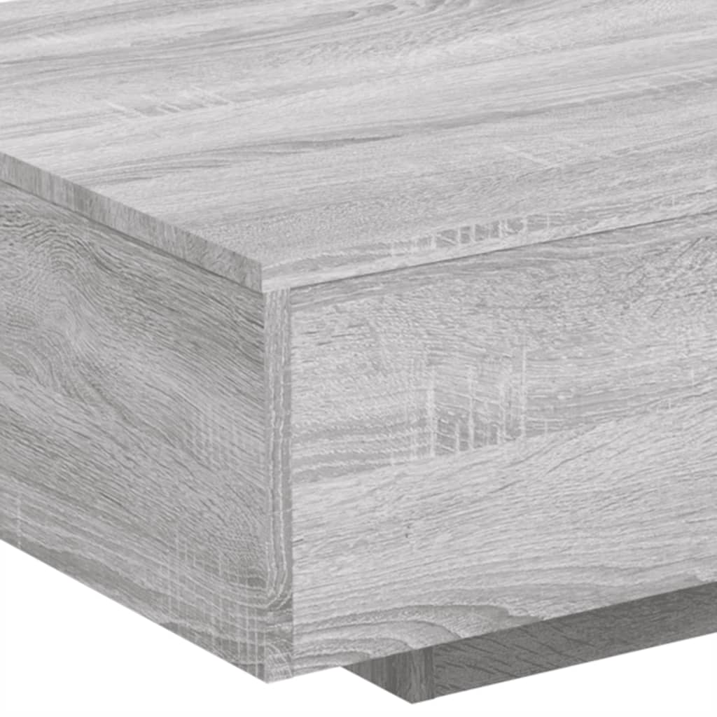Table basse avec lumières LED sonoma gris 85x55x31 cm - XIOS