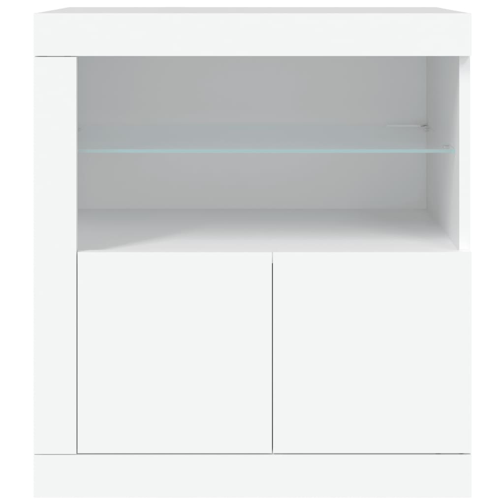 Buffet avec lumières LED blanc 60,5x37x67 cm - XIOS