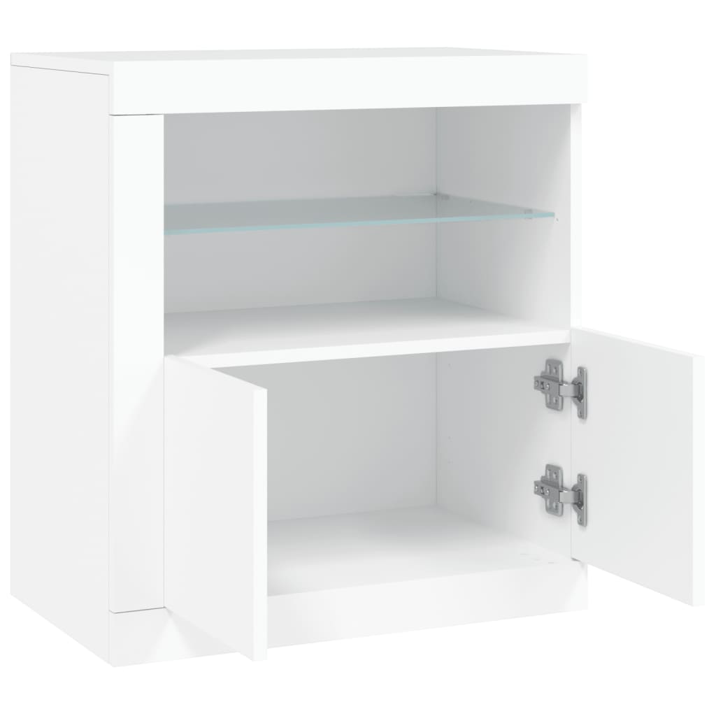 Buffet avec lumières LED blanc 60,5x37x67 cm - XIOS