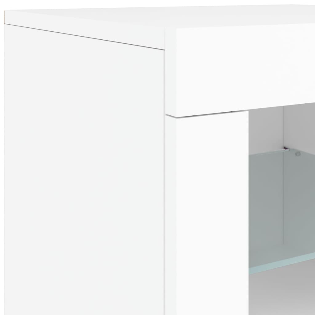 Buffet avec lumières LED blanc 60,5x37x67 cm - XIOS