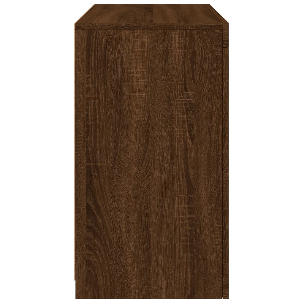 Buffet avec lumières LED chêne marron 60,5x37x67 cm