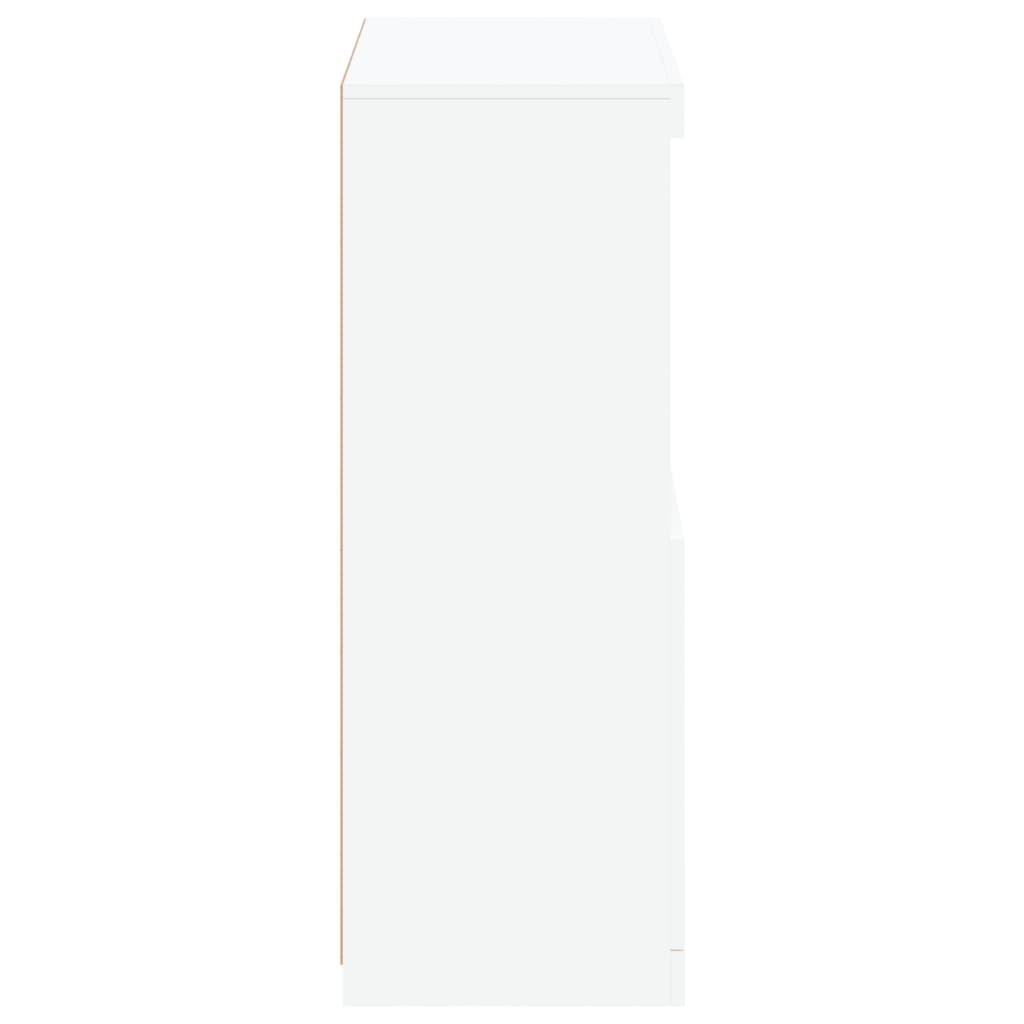 Armoire latérale avec éclairage LED blanc bois d'ingénierie