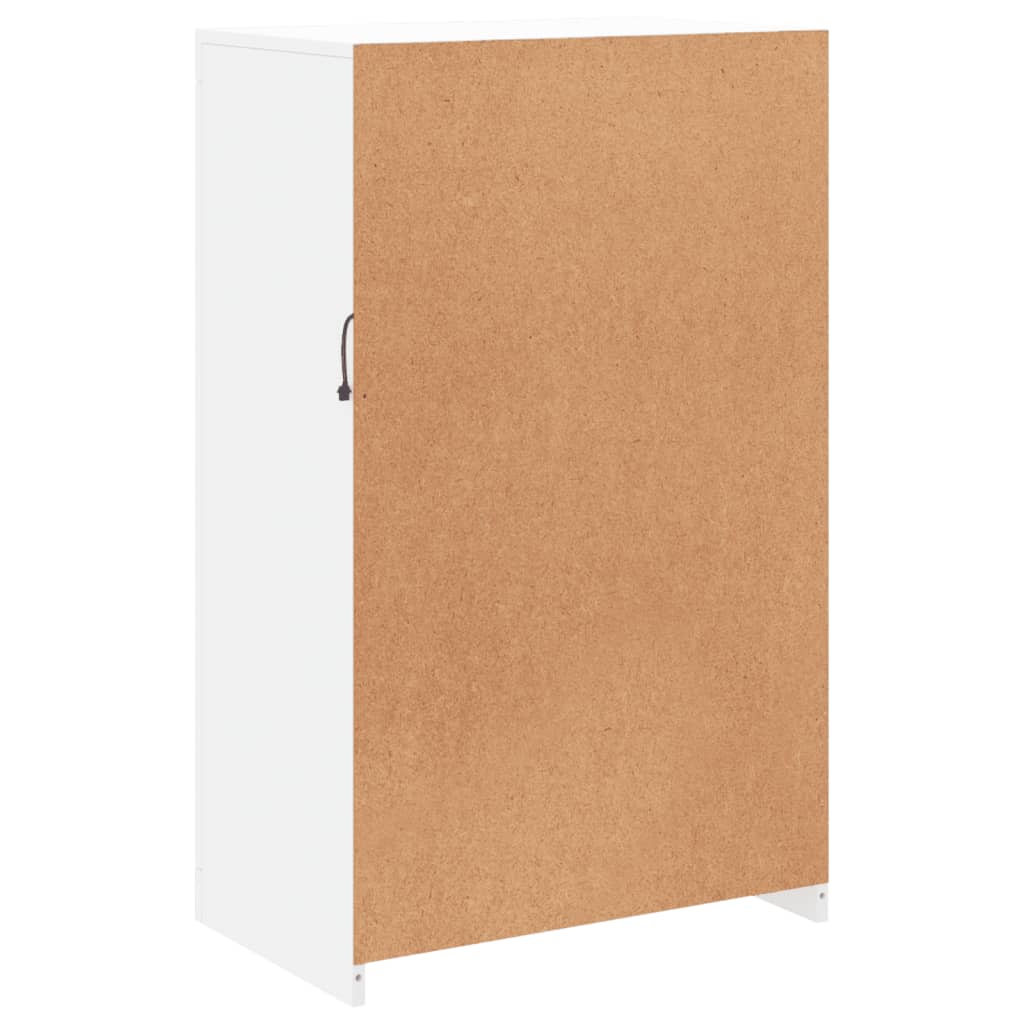 Armoire latérale avec éclairage LED blanc bois d'ingénierie