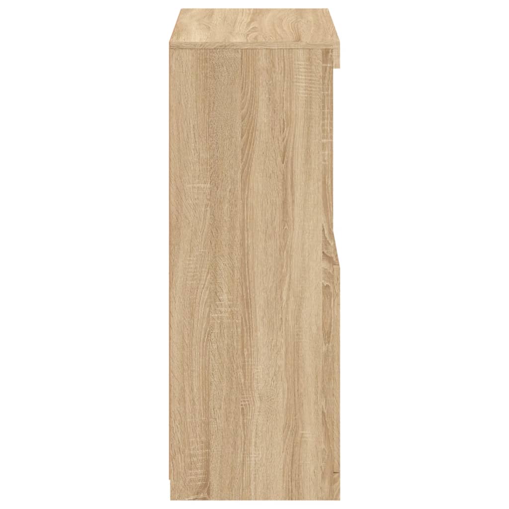 Armoire latérale avec lumières LED chêne sonoma
