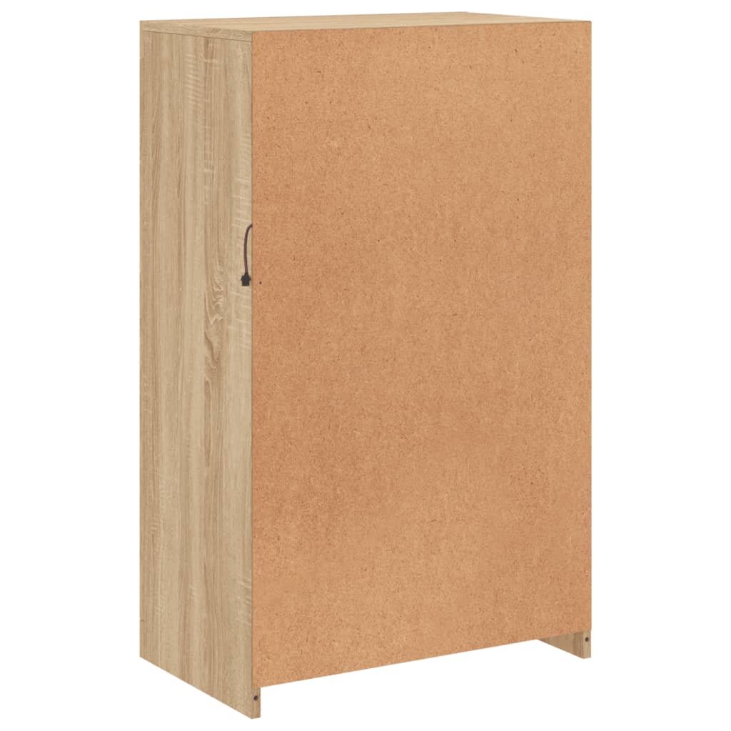 Armoire latérale avec lumières LED chêne sonoma