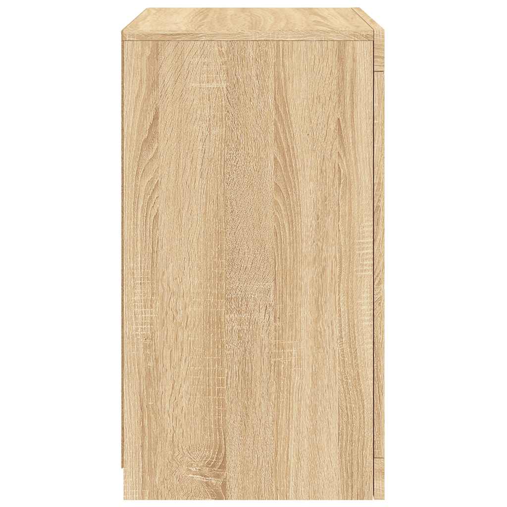 Armoire latérale avec lumières LED chêne sonoma