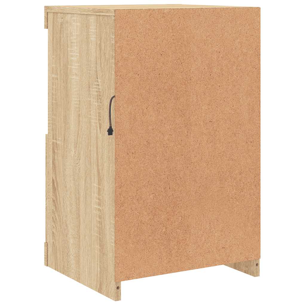 Armoire latérale avec lumières LED chêne sonoma