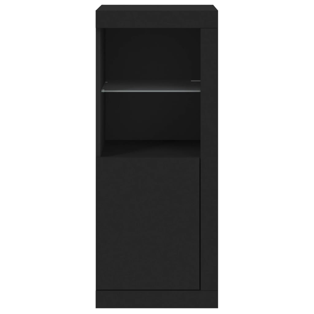 Buffet avec lumières LED noir 41x37x100 cm - XIOS