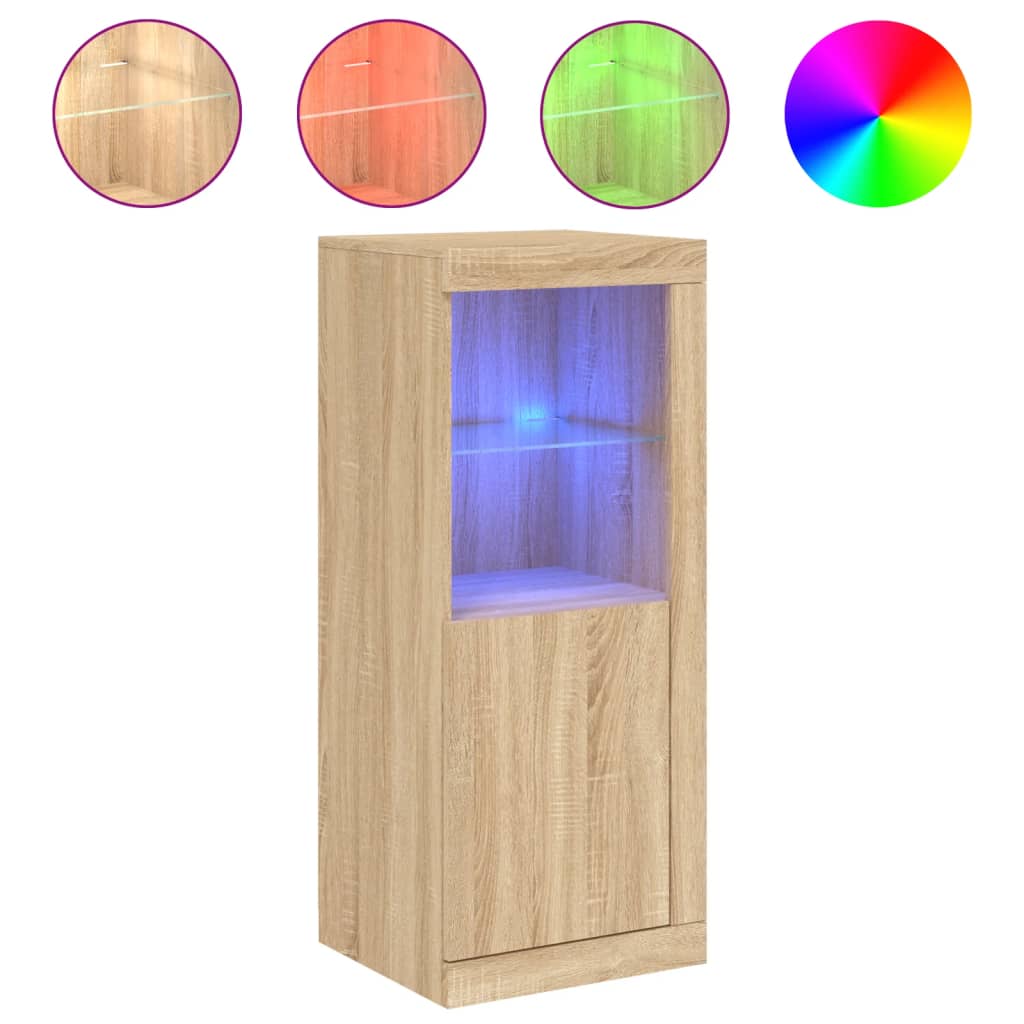 Buffet avec lumières LED chêne sonoma 41x37x100 cm - XIOS