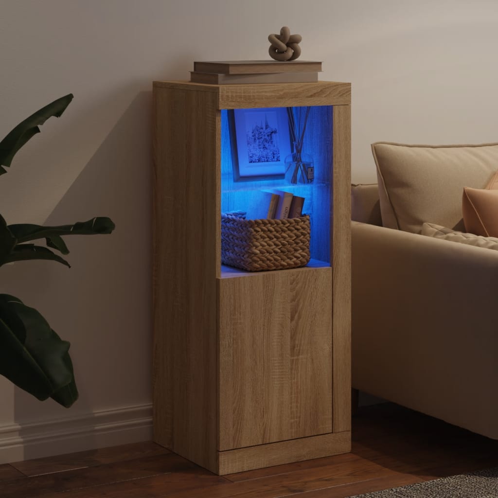 Buffet avec lumières LED chêne sonoma 41x37x100 cm - XIOS