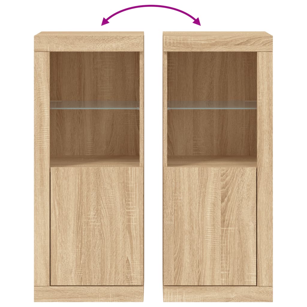 Buffet avec lumières LED chêne sonoma 41x37x100 cm - XIOS