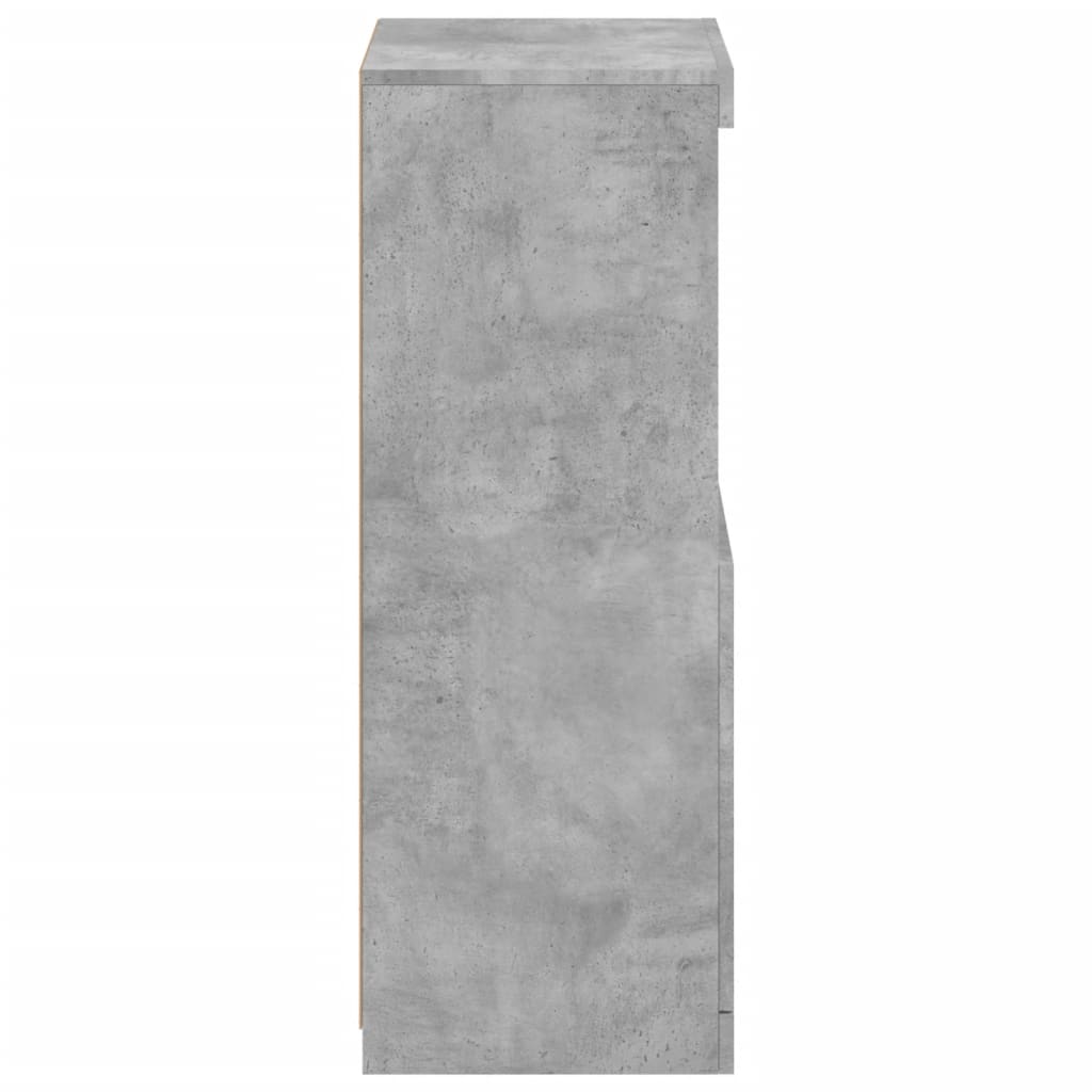 Buffet avec lumières LED gris béton 41x37x100 cm - XIOS
