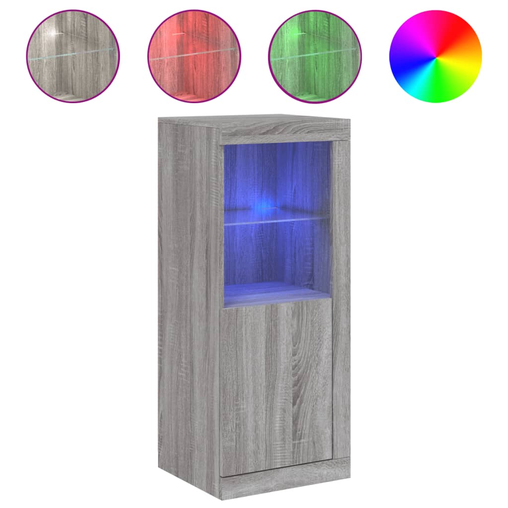 Buffet avec lumières LED sonoma gris 41x37x100 cm - XIOS