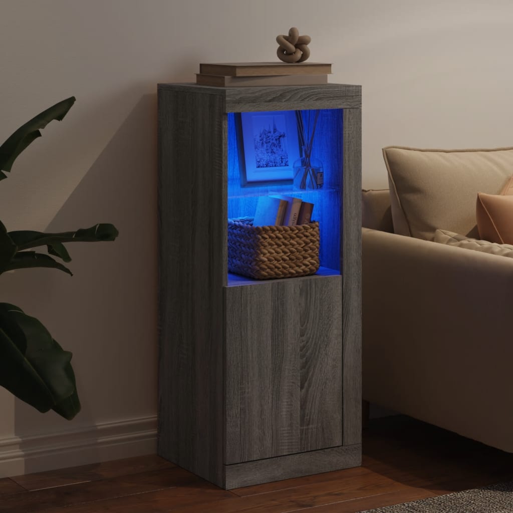 Buffet avec lumières LED sonoma gris 41x37x100 cm - XIOS