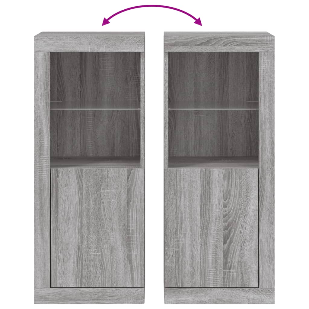 Buffet avec lumières LED sonoma gris 41x37x100 cm - XIOS